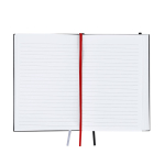 Libreta de tapa rígida con 3 marcapáginas y hojas a rayas A5 cuarta vista