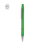 Bolígrafo de aluminio reciclado con acabado mate tinta azul