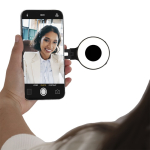 Anillo de luz LED con acople magnético a móvil u ordenador sexta vista