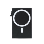 Tarjetero de aluminio con soporte magnético y bloqueo RFID color negro primera vista