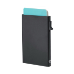 Tarjetero de aluminio con soporte magnético y bloqueo RFID tercera vista