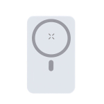 Batería auxiliar magnética Magsafe con soporte 10.000mAh color blanco primera vista