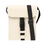 Bandolera de cuero sintético con bolsillo central y cierre hebilla segunda vista