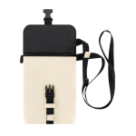 Bandolera de cuero sintético con bolsillo central y cierre hebilla cuarta vista