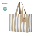 Bolsa de algodón reciclado con fuelle y asas largas 310g/m²