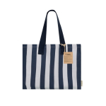 Bolsa de algodón reciclado con fuelle y asas largas 310g/m² segunda vista