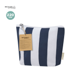 Neceser a rayas con cierre de cremallera algodón reciclado