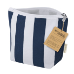 Neceser a rayas con cierre de cremallera algodón reciclado tercera vista