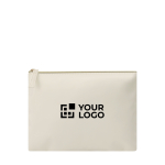 Neceser de piel sintética con compartimiento con cierre de cremallera vista principal