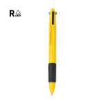 Bolígrafo multicolor 4 en 1 con grip de goma y 4 tintas