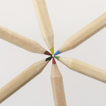 Lápices de madera en estuche de cartón para personalizar cuarta vista