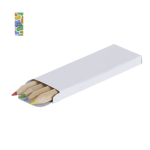 Caja de 4 lápices de madera hexagonales en caja personalizable