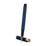 Roller de bambú con aluminio reciclado y acabado gomoso tinta azul segunda vista