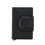 Tarjetero cuero sintético localizador inteligente y cierre magnético color negro primera vista