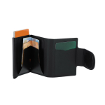 Tarjetero cuero sintético localizador inteligente y cierre magnético cuarta vista