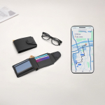 Tarjetero billetero de piel sintética con localizador inteligente vista de ambiente