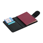 Funda pasaporte de piel sintética con localizador y cierre magnético quinta vista