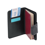 Funda pasaporte de piel sintética con localizador y cierre magnético sexta vista