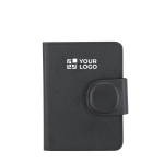 Funda pasaporte de piel sintética con localizador y cierre magnético vista principal