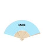 Abanico con varillas de bambú y tela de poliéster en colores vista principal