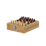 Set de juegos en bambú con tablero de ajedrez y estuche tercera vista