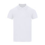 Polo blanca para adultos manga corta de algodón piqué 180g/m² color blanco primera vista