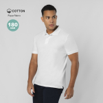 Polo blanca para adultos manga corta de algodón piqué 180g/m²