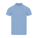 Polo unisex de algodón piqué en varios colores manga corta 180g/m² color azul claro primera vista
