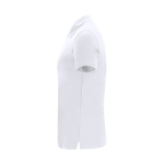 Polo mujer manga corta algodón piqué blanco fit femenino 180g/m² segunda vista