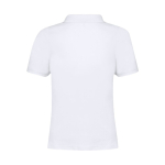 Polo mujer manga corta algodón piqué blanco fit femenino 180g/m² tercera vista