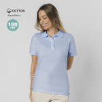 Polo de mujer manga corta 100% algodón piqué de varios colores 180g/m²