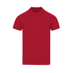 Polo infantil manga corta algodón piqué cuello acanalado 180g/m² color rojo primera vista