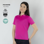 Polo entallado mujer manga corta tejido técnico 180g/m²