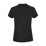 Camiseta técnica mujer manga corta ranglán poliéster 135g/m² color negro primera vista