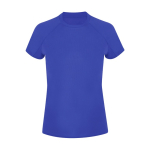 Camiseta técnica mujer manga corta ranglán poliéster 135g/m² color azul primera vista