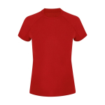 Camiseta técnica mujer manga corta ranglán poliéster 135g/m² color rojo primera vista