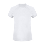 Camiseta técnica mujer manga corta ranglán poliéster 135g/m² color blanco primera vista