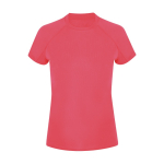 Camiseta técnica mujer manga corta ranglán poliéster 135g/m² color rosa fluorescente primera vista