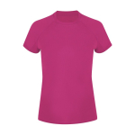 Camiseta técnica mujer manga corta ranglán poliéster 135g/m² color fucsia primera vista