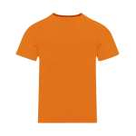 Camiseta técnica infantil de poliéster manga corta 135g/m² color naranja fluorescente primera vista