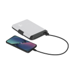 Tarjetero 2 en 1 con powerbank de aluminio y protección RFID tercera vista