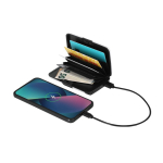 Tarjetero 2 en 1 con powerbank de aluminio y protección RFID cuarta vista