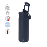 Vaso térmico de acero inoxidable con tapa de orificio y pajita 550ml