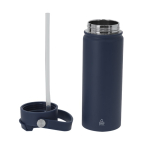 Vaso térmico de acero inoxidable con tapa de orificio y pajita 550ml tercera vista