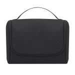 Neceser de viaje de piel sintética con gancho para sujeción color negro primera vista