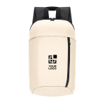 Mochila corporativa de piel sintética con cierre de cremallera vista principal