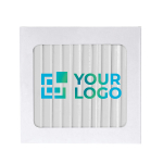 Lápices de madera blancos en caja de 12 para grabado digital vista principal