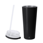 Vaso térmico de acero inoxidable reciclado con pajita 700ml quinta vista