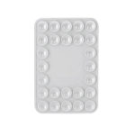 Soporte magnético para smartphone de silicona con ventosa color blanco primera vista