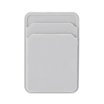 Tarjetero magnético silicona para smartphone con doble compartimento color blanco primera vista